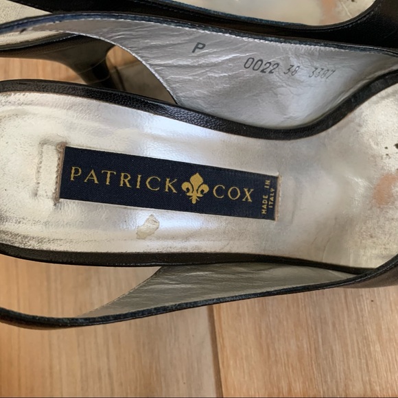 Vintage Rare 90s Patrick Cox Black Cut Out Heels Pumps Shoes size 38 - Picture 6 of 8